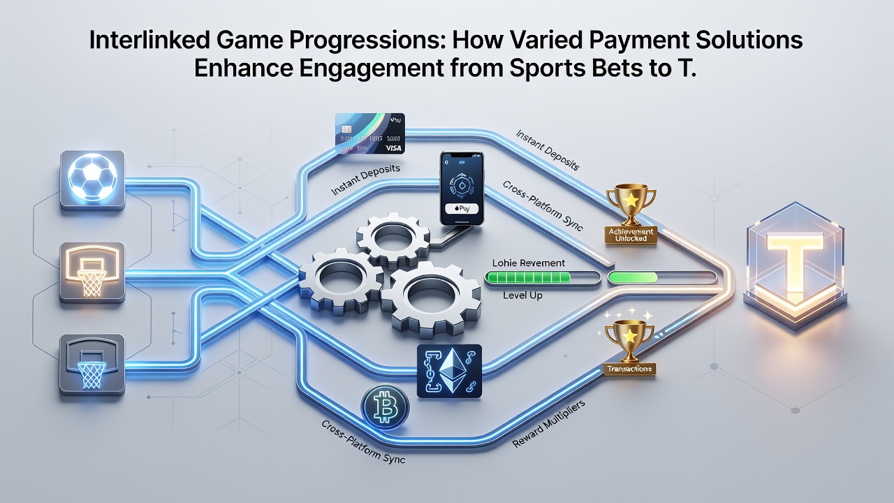Visual representation of payment flows connecting sports betting wins to table game sessions and loyalty progression