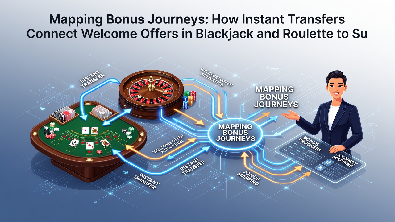 Illustration of player progression from table game bonuses through instant transfers into sports VIP tiers