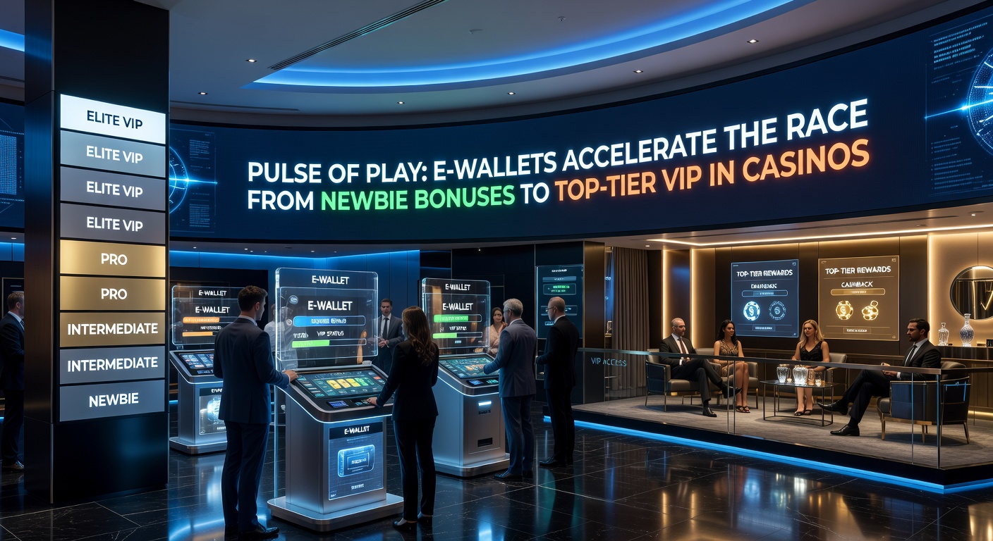 Casino VIP lounge graphic overlaid on e-wallet transaction flow, featuring luxury perks like private jets, high-limit tables, and exclusive bonus icons